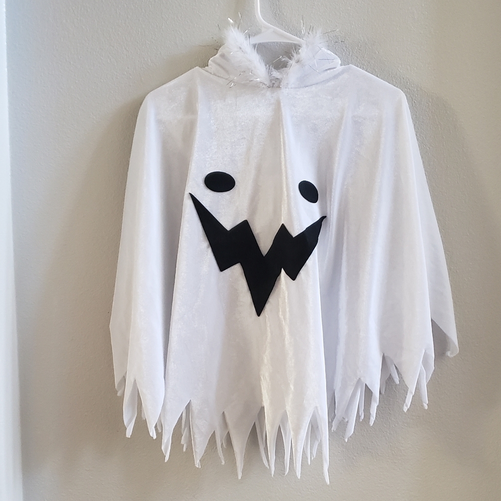 kids ghost poncho costume size  medium